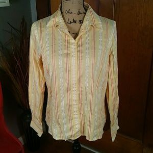 IZOD Button Up Long Sleeve Blouse